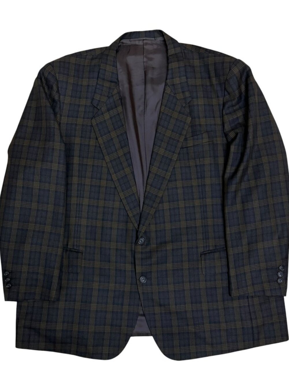 $600 VITALE BARBERIS CANONICO Blazer Luxury WOOL Plaid Business Sport Coat 50R